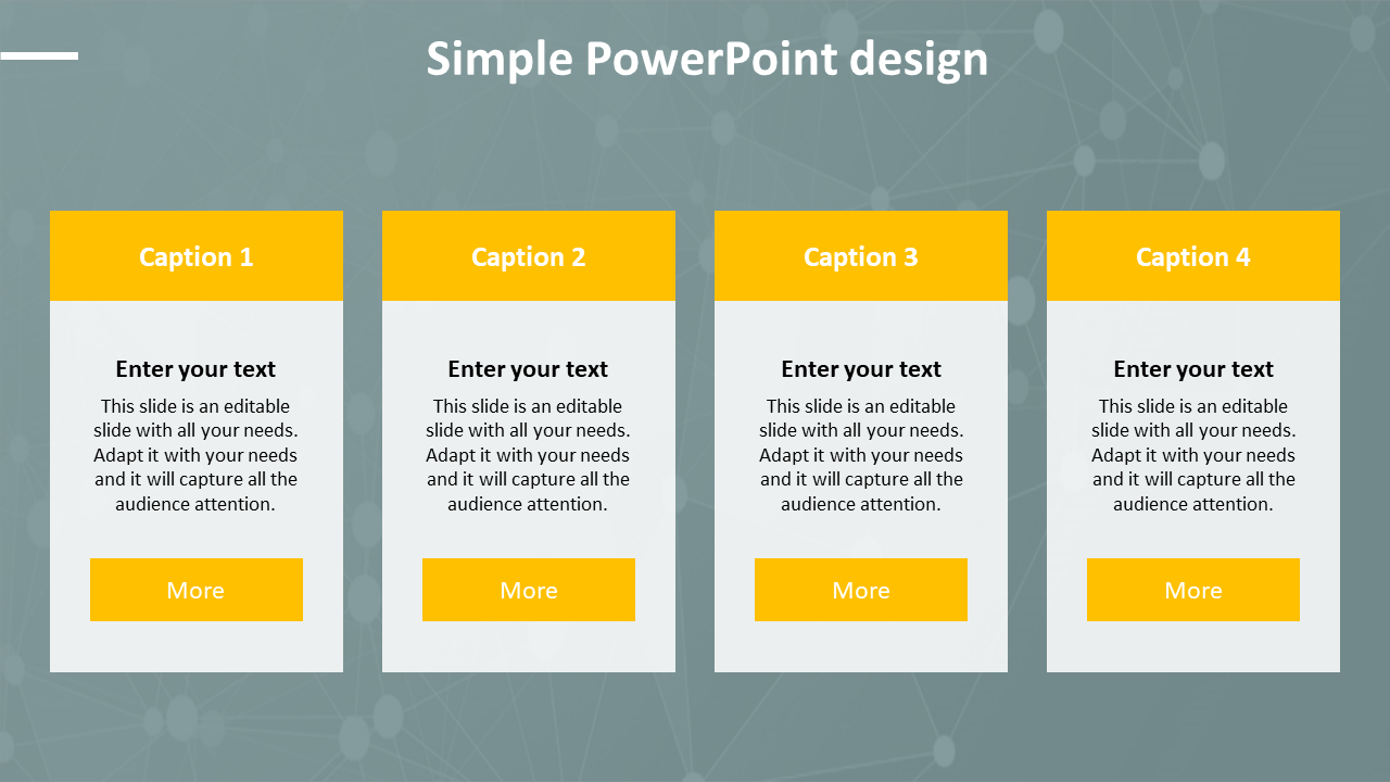 Simple PowerPoint Design Slide Templates-Four Node